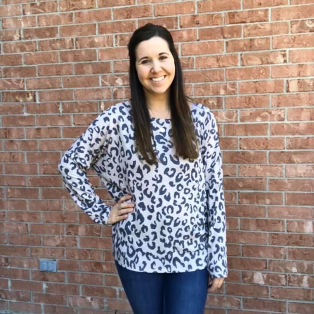 Leopard LS Dolman Top